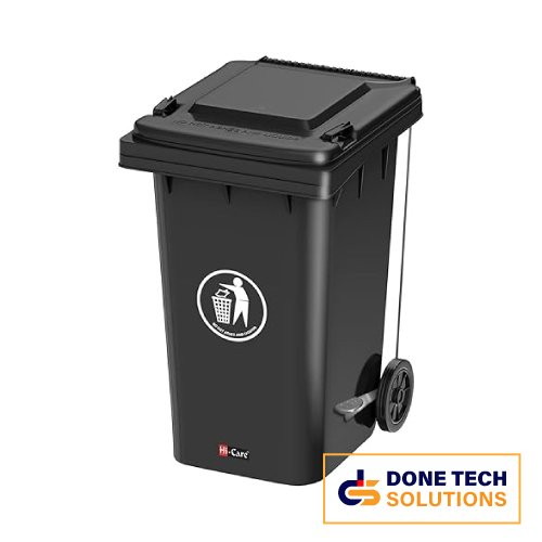 [HM-BA427-B]-BA-Step-On-Garbage-Bin-with-2-Wheels-120L-Black