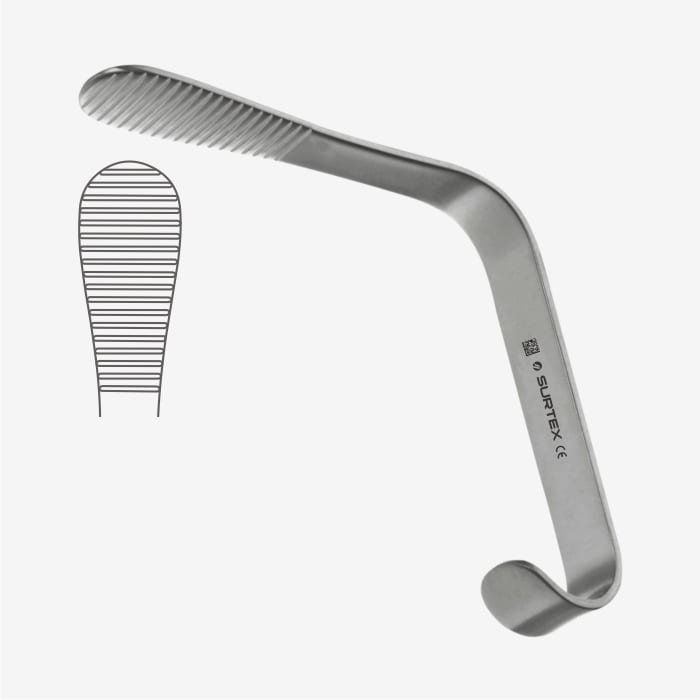 Tongue depressor serrated
